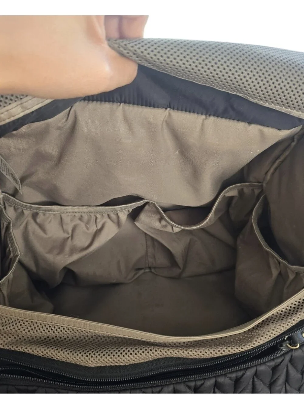 HAPP Brand Levy Diaper Bag Backpack - Black Herringbone